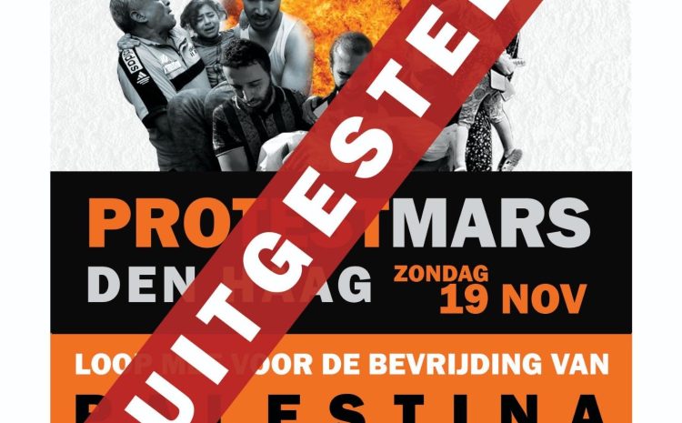 Protestmars voor Palestina in Den Haag verzet naar volgende week